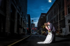 City Downtown Nighttime Twilight Elopement Chattanooga